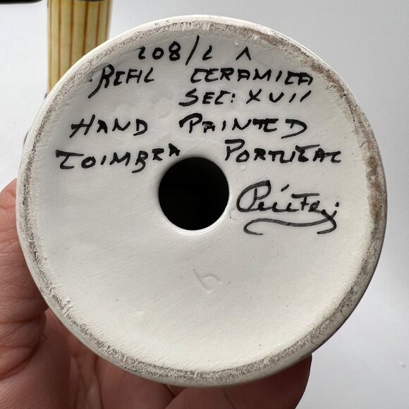 Coimbra Ceramics Hand-painted Decorative Candle Holder XVII Century Recreation # - Picture 7 of 14